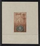 Saar_1955_Yvert_340a-Scott_254_unissued_in_TD_Rotary_International_dark-brown_+_black_gummed_ESS