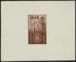 Saar_1955_Yvert_340a-Scott_254_unissued_in_TD_Rotary_International_dark-brown_gummed_a_ESS