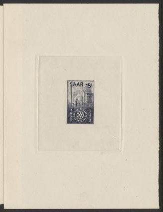 Saar_1955_Yvert_340a-Scott_254_unissued_in_TD_Rotary_International_black_b_AP