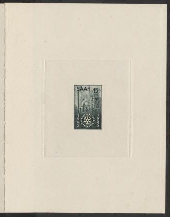 Saar_1955_Yvert_340a-Scott_254_unissued_in_TD_Rotary_International_black_c_AP