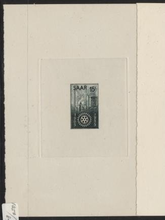 Saar_1955_Yvert_340a-Scott_254_unissued_in_TD_Rotary_International_black_d_AP
