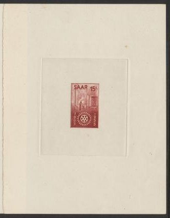 Saar_1955_Yvert_340a-Scott_254_unissued_in_TD_Rotary_International_brown-red_c_AP