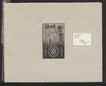 Saar_1955_Yvert_340a-Scott_254_unissued_in_TD_Rotary_International_black_gummed_d_ESS
