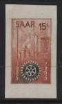 Saar_1955_Yvert_340a-Scott_254_unissued_in_TD_Rotary_International_brown_+_black_gummed_d_ESS