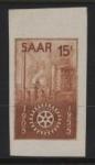 Saar_1955_Yvert_340a-Scott_254_unissued_in_TD_Rotary_International_brown_gummed_d_ESS