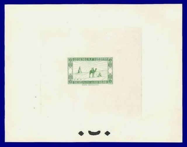 Algeria_1936_Yvert_101a-Scott_79_unadopted_Sahara_and_camel_2eme_etat_green_ATP