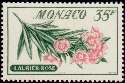 Monaco_1959_Yvert_519-Scott_443_Laurier_Rose_IS