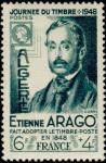 Algeria_1948_Yvert_267-Scott_B53_black_overprint_Arago_IS