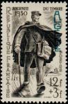 Algeria_1950_Yvert_282-Scott_B58_blue_overprint_Postman_IS