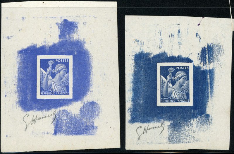 France_1944_Yvert_649-Scott_etat_different_colors_typo_c