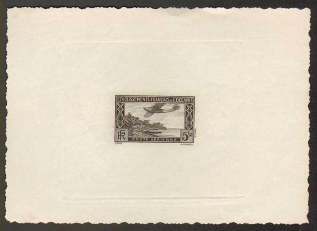 Polinesia_Oceanie_1934_Yvert_PA1a-Scott_C1_seaplane_unissued_in_TD_sepia_AP