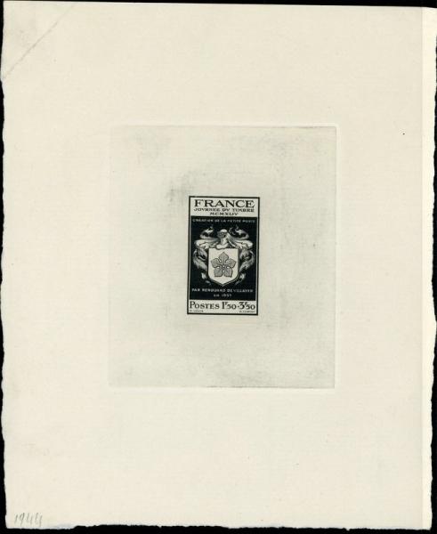 France_1944_Yvert_668-Scott_B190_black_b