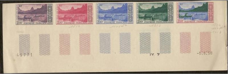 Polinesia_1958_Yvert_PA4-Scott_C27_five_a