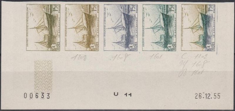 St_Pierre_1955_Yvert_352-Scott_350_five_j