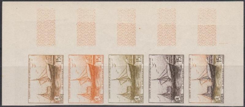 St_Pierre_1955_Yvert_352-Scott_350_five_o