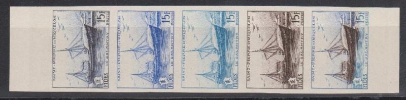 St_Pierre_1955_Yvert_352-Scott_350_five_v