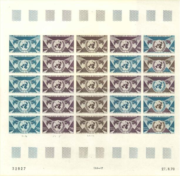 Upper_Volta_1970_Yvert_PA85-Scott_C85_full_sheet