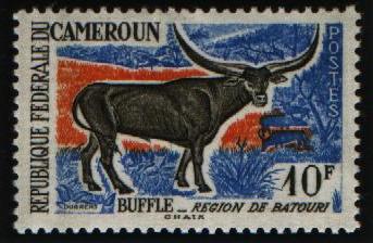 Cameroun_1962_Yvert_348-Scott_367_10f_Buffle_IS