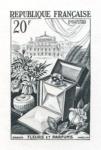 France_1951_Yvert_974b-Scott_715b_unadopted_20f_fleurs_et_parfums_Type_II_etat_black_h_AP_detail