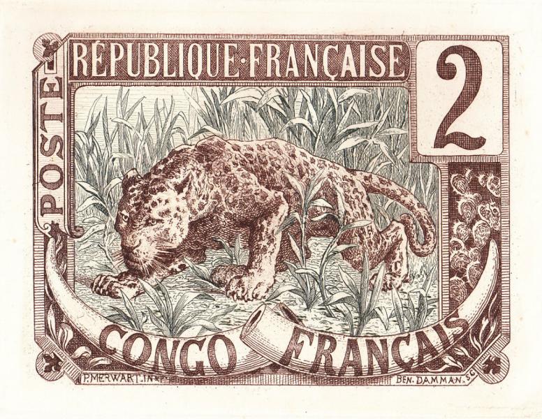 Congo_1900_Yvert_28-Scott_36_brown_+_black_detail