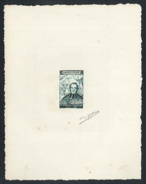 Indochine_1944_Yvert_289a-Scott_unadopted_Pigneau_de_Behaine_green_c_AP