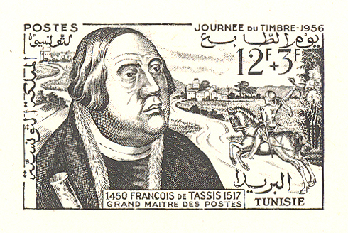 Tunisia_1956_Yvert_419a-Scott_B124_unadopted_de_Tassis_black_AP_detail