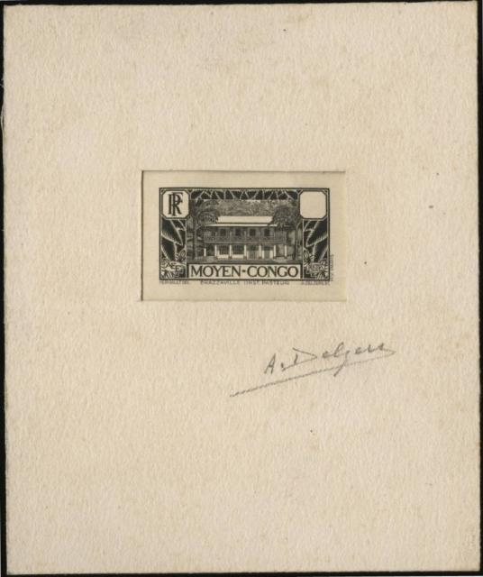 Congo_1933_Yvert_122a-Scott_unissued_in_TD_Institut_Pasteur_etat_black_CP