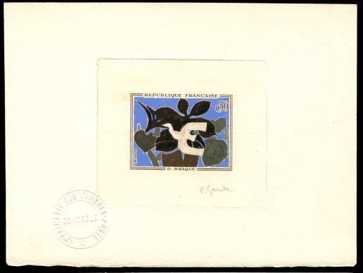 France_1961_Yvert_1319-Scott_1015_positive_hand_multicolor_cb