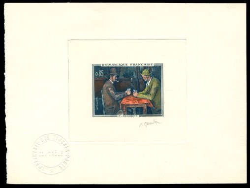 France_1961_Yvert_1321-Scott_1017_positive_hand_multicolor_cb