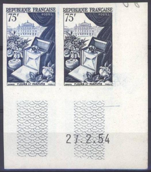 France_1954_Yvert_974-Scott_715_pair_a
