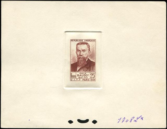 France_1949_Yvert_846A-Scott_627_unissued_Emile_Baudot_brown_1708_Lx_ac_CP