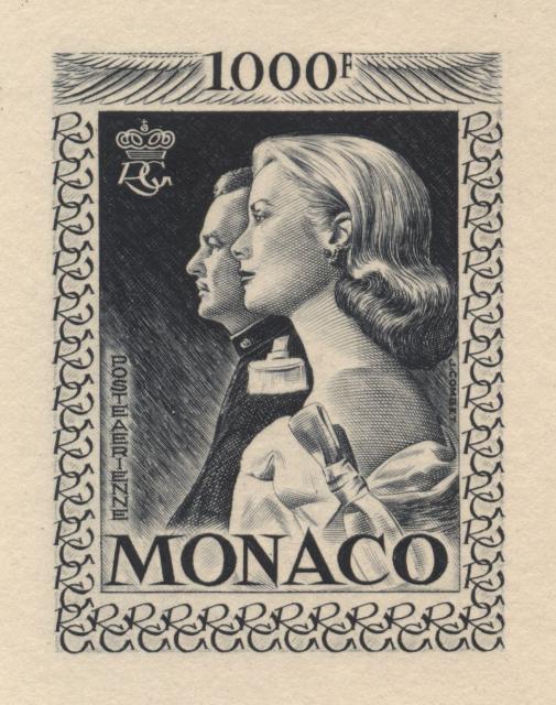 Monaco_1959_Yvert_PA72a-Scott_C55_unadopted_1000f_Grace_et_Rainier_III_gros_black_c_AP_detail