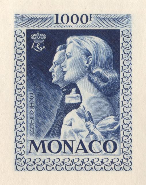 Monaco_1959_Yvert_PA72a-Scott_C55_unadopted_1000f_Grace_et_Rainier_III_gros_blue_d_AP_detail