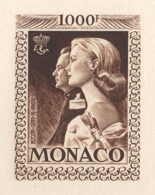 Monaco_1959_Yvert_PA72a-Scott_C55_unadopted_1000f_Grace_et_Rainier_III_gros_brown_a_AP_detail