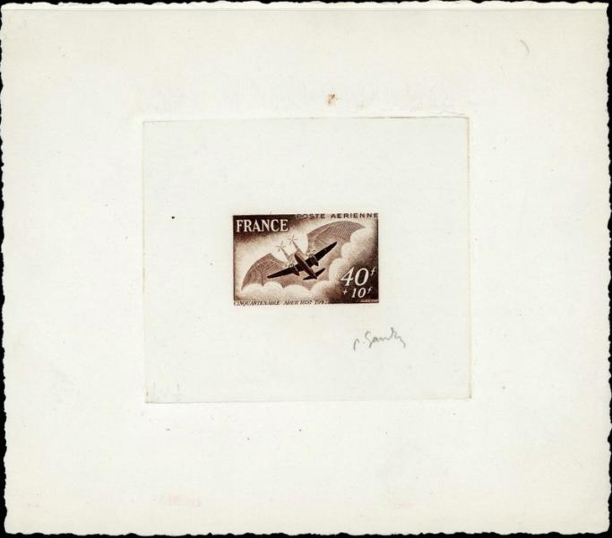 France_1948_Yvert_PA23-Scott_CB3_brown_a