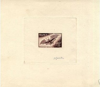 France_1948_Yvert_PA23-Scott_CB3_brown_e