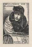 France_1940_Yvert_461a-Scott_396_unadopted_1f_+_50c_Georges_Guynemer_1er_etat_black_fa_AP_detail