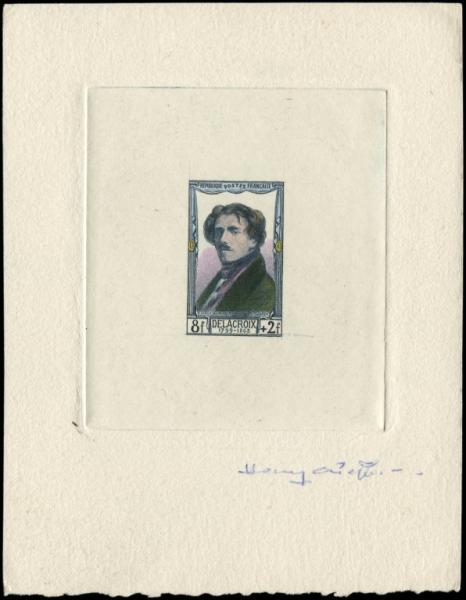 France_1951_Yvert_892-Scott_B259_hand_multicolor