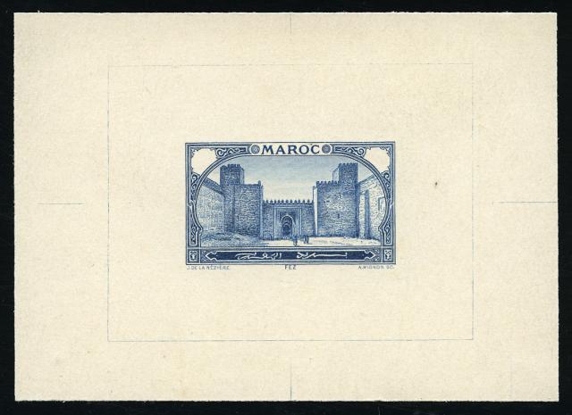 Morocco_1917_Yvert_66b-Scott_58_unissued_in_taille-douce_Fes_etat_blue_AP