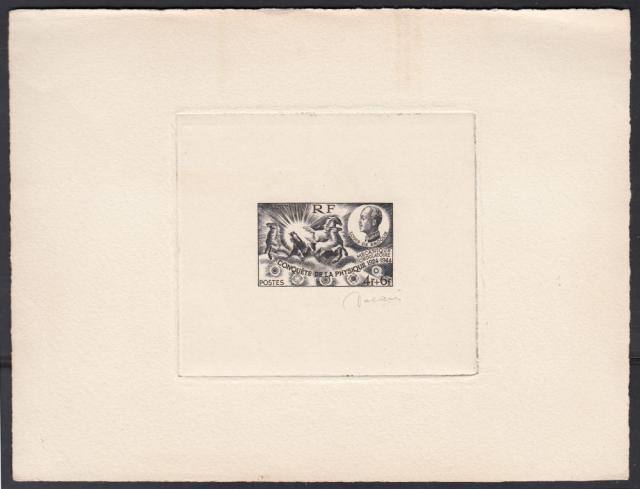 France_1944_Yvert_617b-Scott_B184_unadopted_4f_+_6f_Louis_de_Broglie_RF_black_f_AP