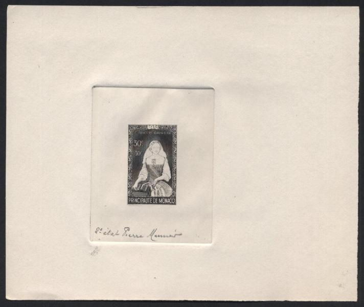 Monaco_1942_Yvert_240-Scott_B67_2eme_etat_black_ca