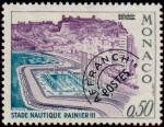 Monaco_1962_Yvert_Preoblit_26-Scott_589_50c_Nautical_Stadium_1964_IS
