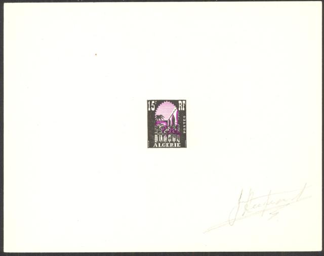 Algeria_1954_Yvert_314a-Scott_258_unadopted_15f_Musee_du_Bardo_black_+_lilac_typo_AP