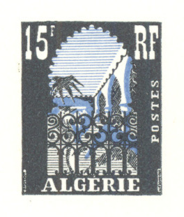 Algeria_1954_Yvert_314a-Scott_258_unadopted_15f_Musee_du_Bardo_blue_107_Lc_blue_2041_Lc_typo_CP_detail