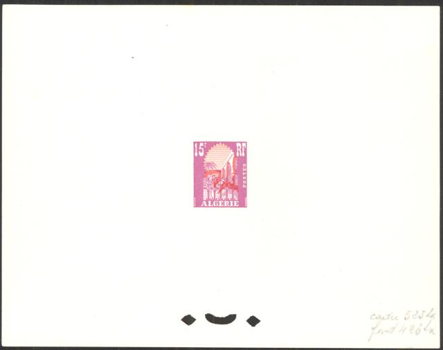 Algeria_1954_Yvert_314a-Scott_258_unadopted_15f_Musee_du_Bardo_lilac_525_Lx_red_426_Lx_typo_CP