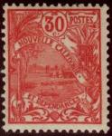 N_Caledonia_1922_Yvert_118-Scott_pirogue_typo_IS