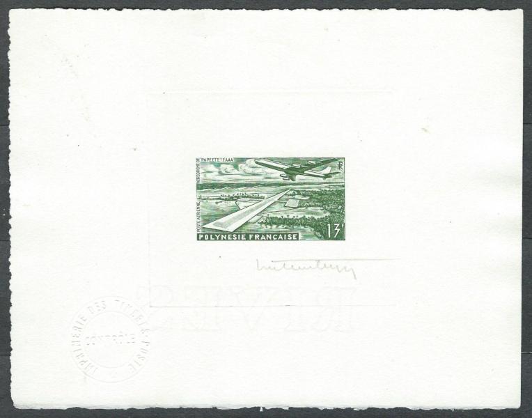 Polinesia_1960_Yvert_PA5-Scott_C28_olive-green_ac