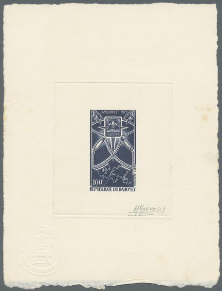 Dahomey_1967_Yvert_PA64-Scott_C60_grey-blue_a