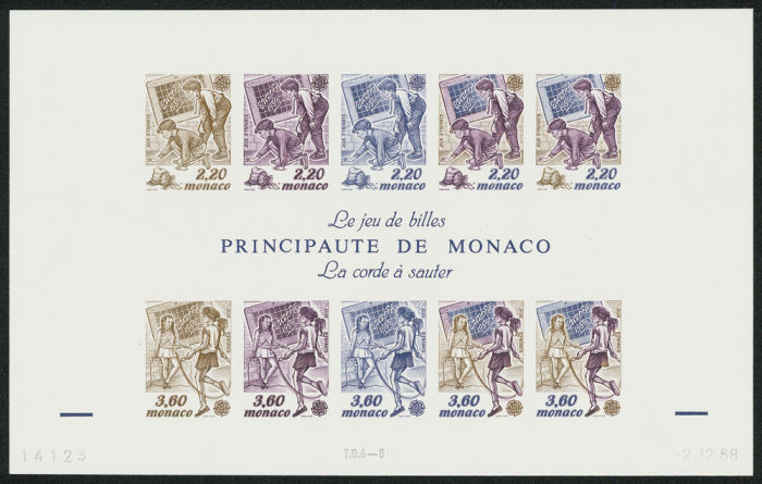 Monaco_1988_Yvert_BF46-Scott_1683a_full_sheet