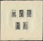 France_1944_Yvert_663-67-Scott_B185-89_black_c